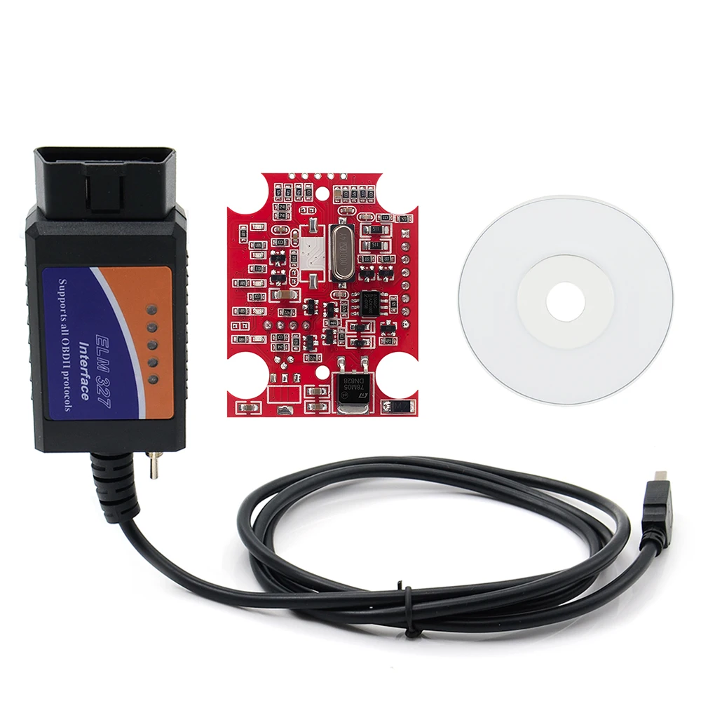 Диагностический сканер ELM327 V1.5 USB переключатель PIC18F25K80|Считыватели кодов и