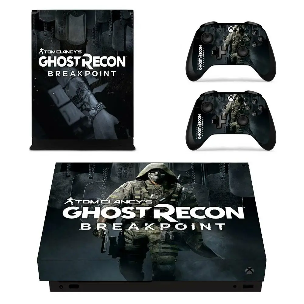 Tom Clancy's Ghost Recon: точка останова полное покрытие кожи консоли и наклейка на контроллер для Xbox One X кожи наклейки Винил