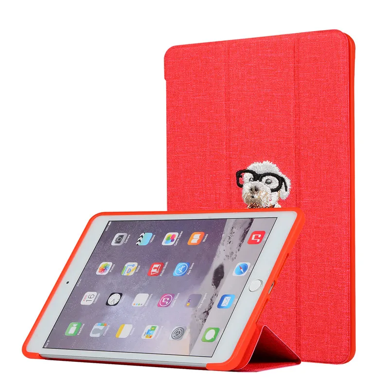 Для iPad Pro 10,5 чехол милый Kawaii Собака Вышивка Мягкий ТПУ задний складной чехол для iPad Air чехол для iPad Air 3 Чехол