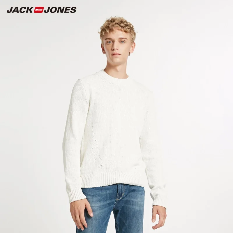 JackJones зимний мужской модный тренд свитер с круглым вырезом 218424510