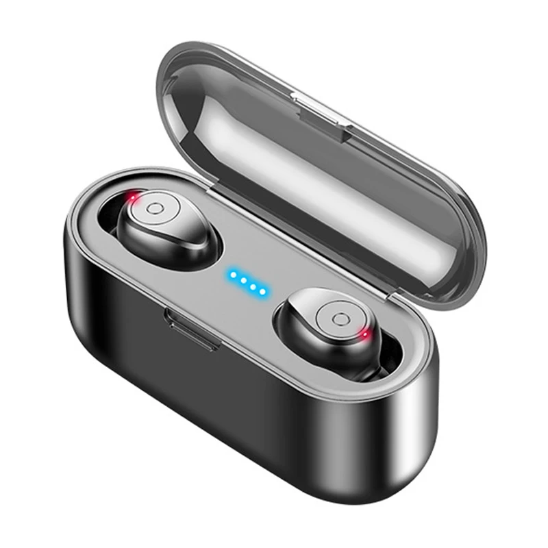 TWS Bluetooth наушники 5,0 с микрофоном 2000 мАч зарядный чехол HIFI беспроводные Bluetooth наушники для iPhone samsung - Цвет: No LED Display