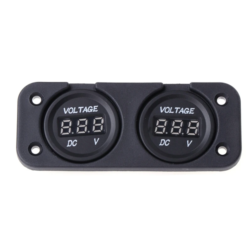DC 12 V-24 V автомобиль лодка мотоцикл с двумя светодиодный цифровой Дисплей вольтметр Напряжение метр LX9C