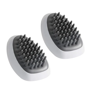 

2Pcs Massage Hair Brush, Soft Rubber Head Scalp Massager, Shampoo Shower Brush Dandruff Brush for Wet or Dry Hair