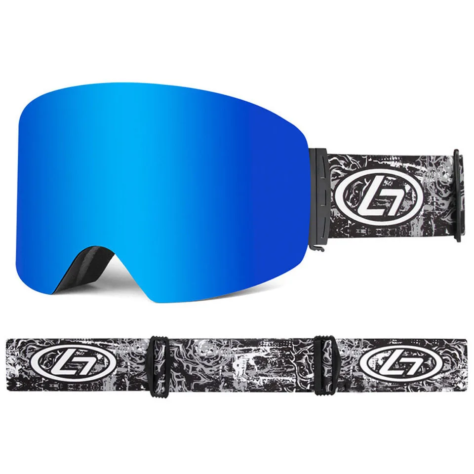 Loogdeel зеркало в форме тарелки мужские лыжные очки двухслойные Анти-туман снег сноуборд UV400 лыжные очки мужские наружные альпинистские очки - Цвет: 4