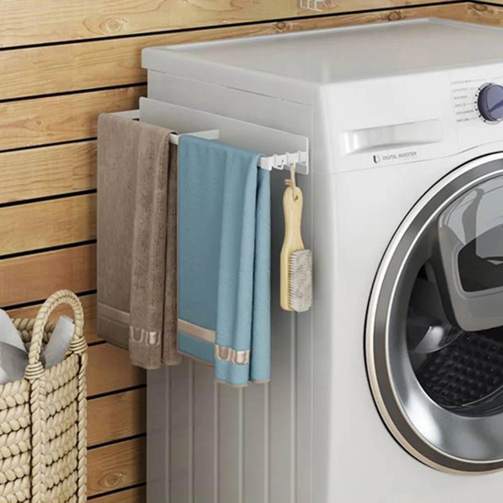 Kitchen Magnetic Fridge Side Towel Holder Hanger Storage Rack Shelf Organizer