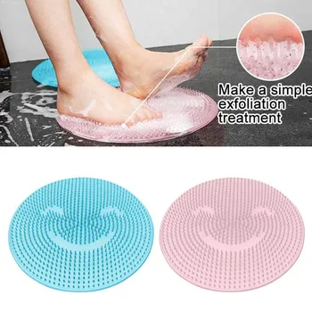 

Bath Shower Massager Pad Silicone Back Brush Suction Cup Slippers Bath Foot Brush Dead Skin Remover Wash Non-slip Pad Legs Home