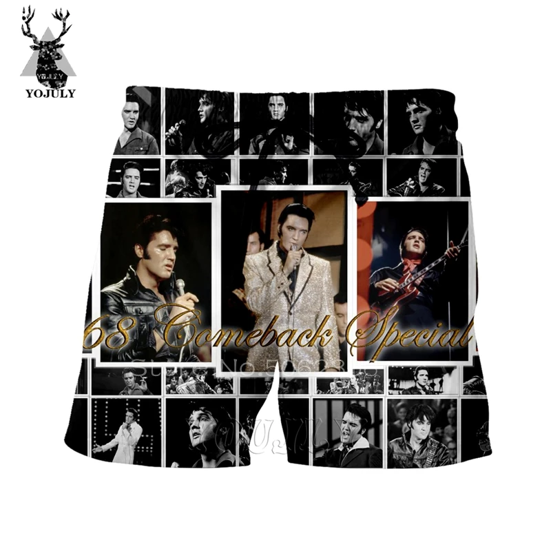 Elvis мужские шорты-бермуды masculina 3D Харадзюку мужские трусы летние спортивные штаны уличные хип-хоп камуфляжные шелковые короткие брюки sik