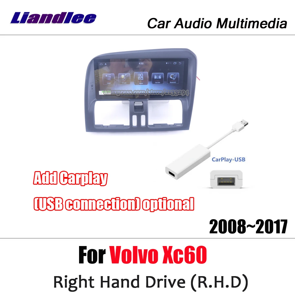 Liandlee Android 7,1 для Volvo XC60 правый руль RHD 2008~ стерео BT Carplay камера карта gps-навигатор мультимедиа