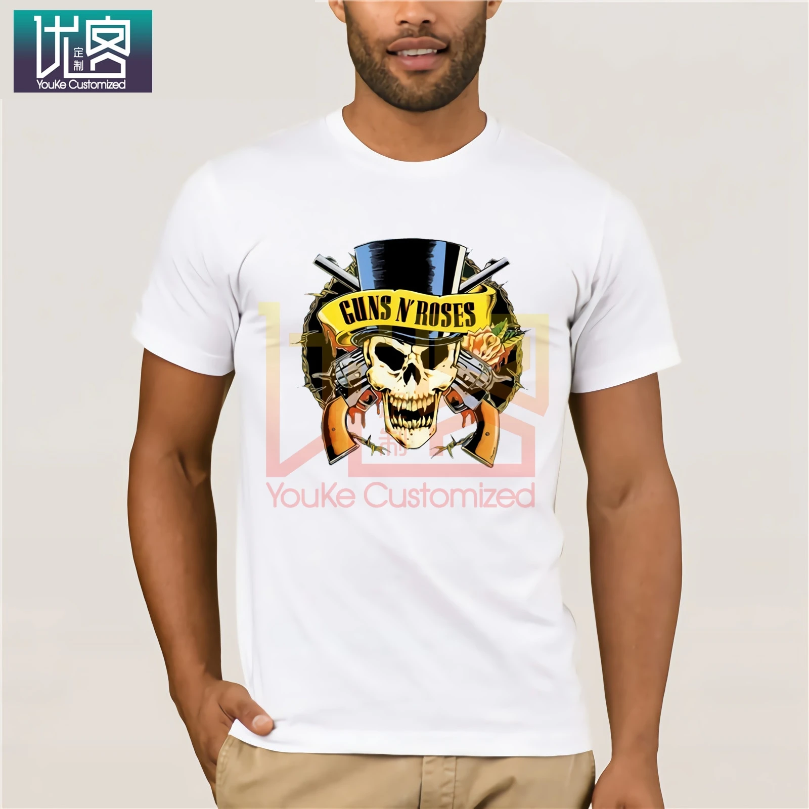 Guns N Roses футболка с черепом рок-группа мужская и женская And GNR для мальчиков уличная
