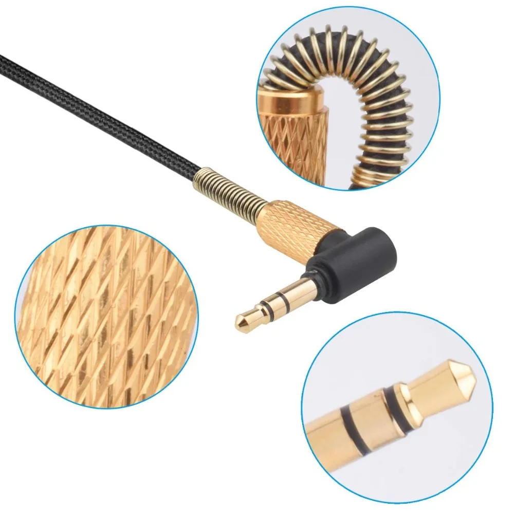 5N OCC OFC Nylon Braided Replacement Mini XLR 3 Pin Female Cable Extension Cord For Pioneer HDJ-2000 HDJ2000 HDJ 2000 Headphones