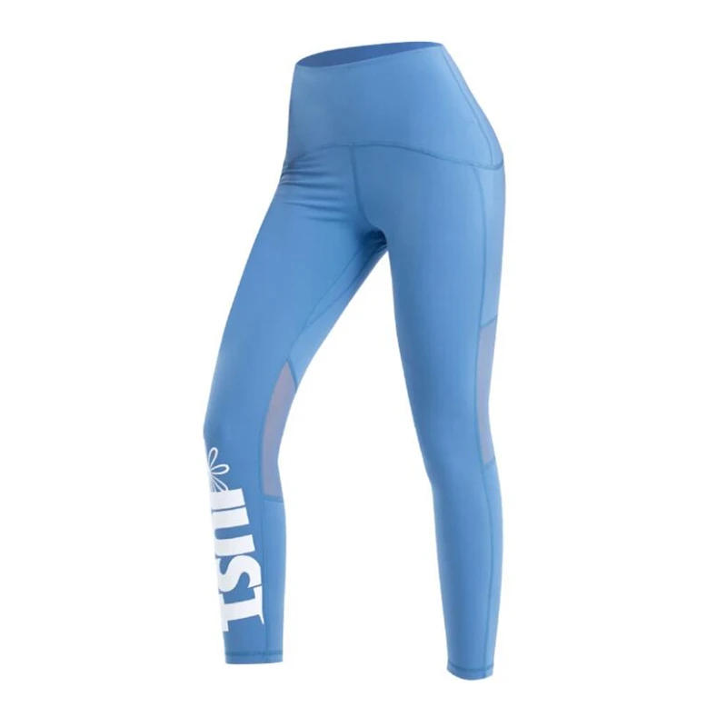 Summer Female Mesh Stitching Pilates Leggings Letter Printing Elastic Thin Running Fitness Leggings Women Tight Yoga Pants sports leggings yoga pants