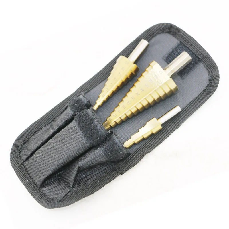 

Triangular Handle Step Drill Pagoda Drill Bit Step Drill Open Reamer Drilling PV Board Iron Plate Aluminium Plate Cloth Bag
