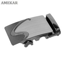 Business Men Fashion Automatic Ratchet Belt Buckle High Quality  Alloy Black For 1.38-1.54 Inch Width Belt Leather Belt