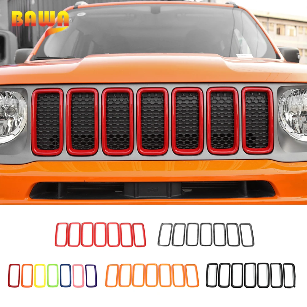 BAWA Гонки Грили для Jeep Renegade автомобиля Передняя решетка крышки украшения наклейки для Jeep Renegade+ внешние части
