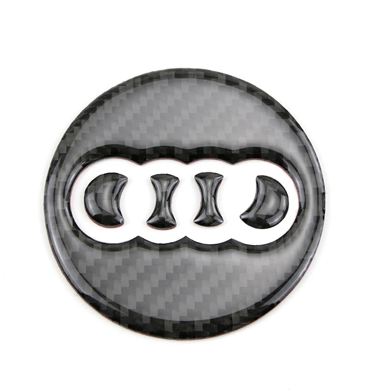 Для Audi A1 A3 A5 A4 A6 A7 A8 S3 S4 S5 S6 S7 Q3 Q5 Q7 TT углеродного волокна рулевого колеса автомобиля декоративное кольцо стикером лого в виде наклейки на автомобиль