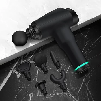 

Deep Tissue Massager Gun 6 Speeds Powerful Cordless Percussion Fascia Gun Device with 5 Heads For Athletes Muscle Relaxation
