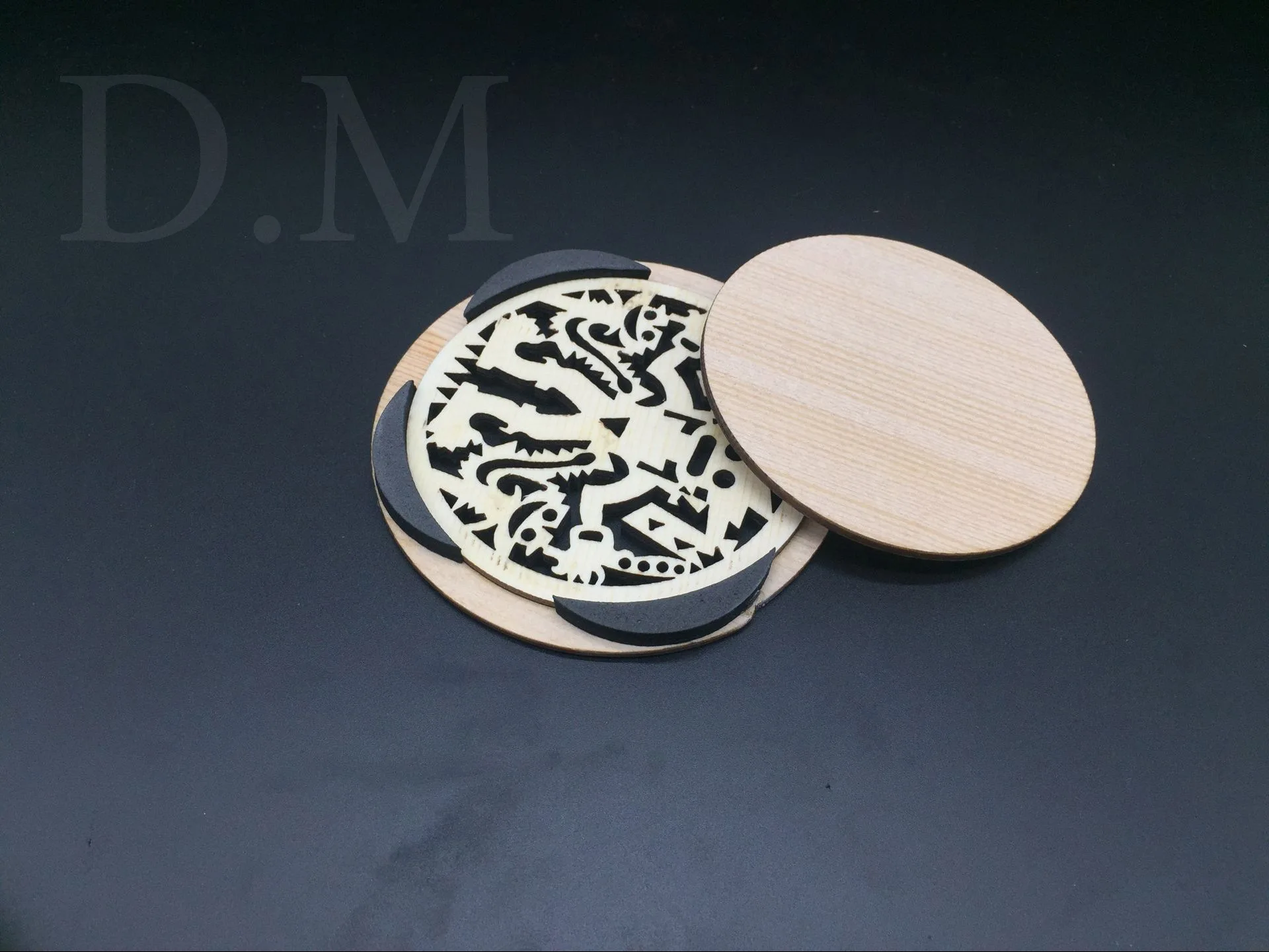 Top Grade Wood Sound Hole Circle Folk Music Electric Box Guitar Anti-Xiao Cover Mute Prevent Howling Solid Wood Sound Hole Cover
