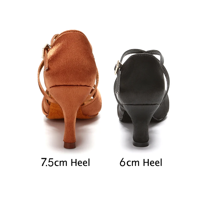 Dance Shoes DKZSYIM Latin Dance Shoes Women Ballroom Pole Dance Shoes Salsa Modern Tango High Heel Latin Adjustable For Girls Ladies