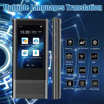 

Boeleo W1 3.0 117 Languages AI Translator 3.1 inch Touch Screen WIFI Support 4G Offline Photographic Recording Translation