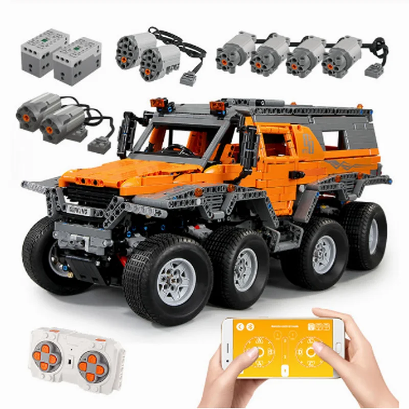 

Siberia Technic Series Off-road vehicle RC Avtoros Shaman Car Set Model Kit Building Blocks Bricks Compatible legoed Kids Toys