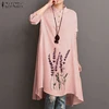 ZANZEA Vintage Autumn Embroidery Floral Blouse Women Long Sleeve Tops Tunic Female Cotton Linen Blusas Long Shirt Casual Chemise ► Photo 3/6
