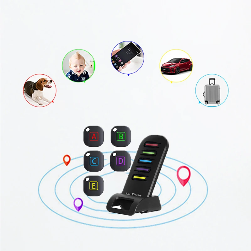 Smart Home Anti-Lost Alarm Child/Wallet/Bag/Key/Finder Locator Search GPS Location Finder 5 Receivers And 1 Bas | Безопасность и