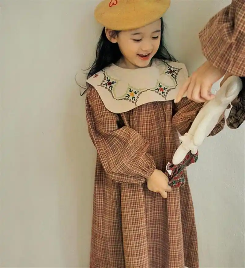 韓国ベビー女の子チェック柄刺繍ドレス子供服幼児ワンピース長袖frocks子供韓国sytle甘いドレス ドレス Aliexpress 韓国ベビー女の子チェック柄刺繍ドレス子供服幼児ワンピース長袖frocks子供韓国sytle甘いドレス ドレス Aliexpress