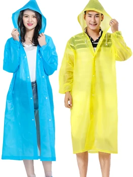 

Raincoat jacket long section body thickening men and women poncho portable children outdoor travel disposable rain pants suit