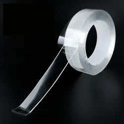 1M Tape Double Sided Tape Transparent Traceless Reusable Waterproof Adhesive Tape Cleanable Home
