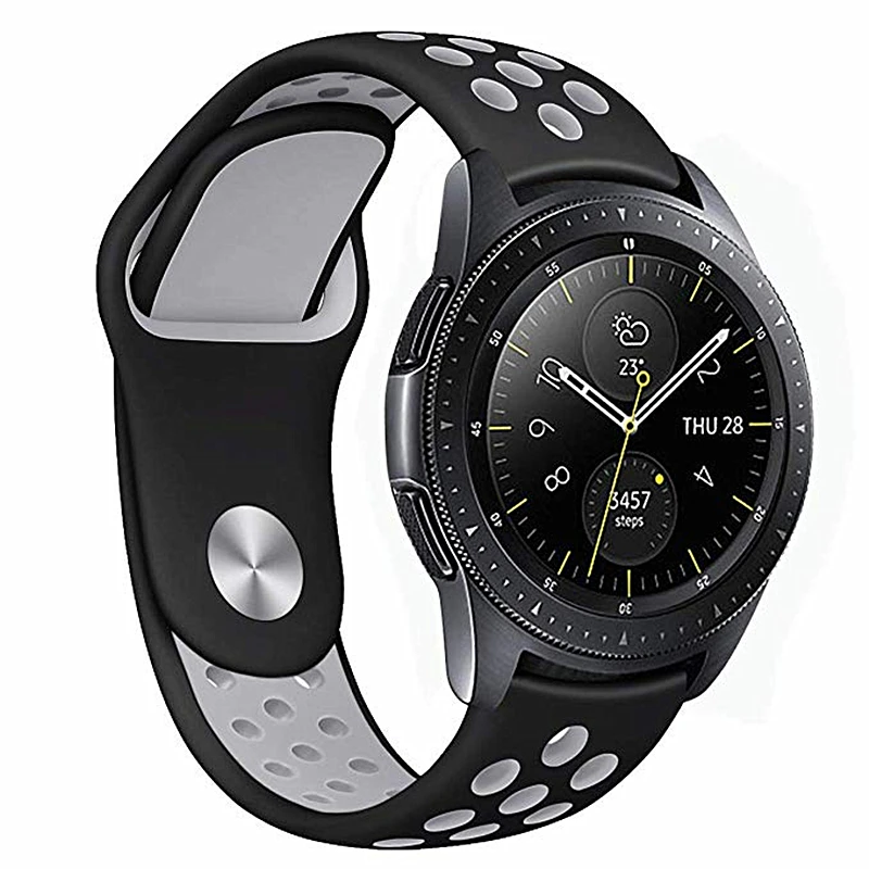 22 мм 20 мм силиконовый ремешок для samsung Galaxy Watch 46 мм 42 мм Active 2 gear S3 Frontier/классический ремешок для Huami Amazfi Bip