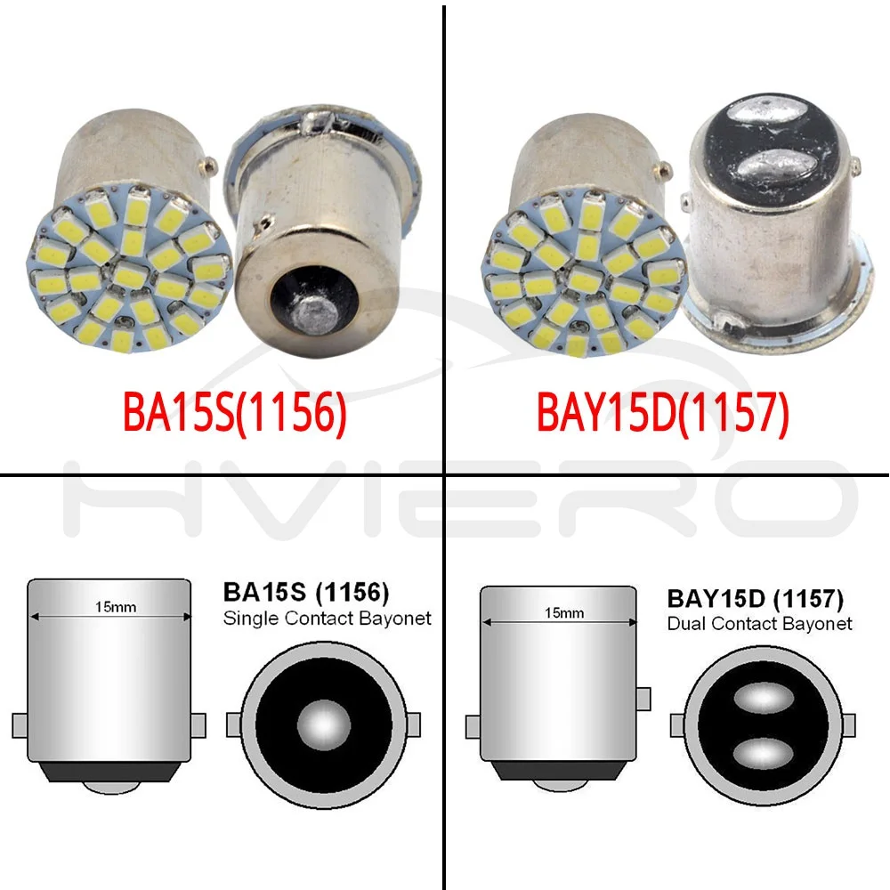 2X BAY15D 1157 BA15S 1156 P21W 22SMD белым светом сигнал поворота багажник светодиодный стоп