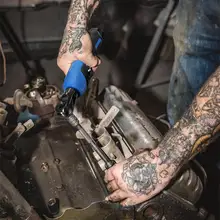 Prostormer 12v chave elétrica ângulo broca chave de fenda 3/8 sem fio chave catraca andaime 40nm com chave de fenda bits soquete(China)