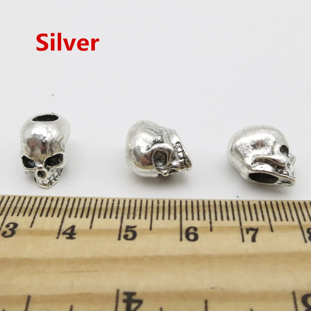 viking skull silver/Bronze hair braid dread beard dreadlock beads rings tube approx 4.5mm hole for hair accessories ring beads ring beads hair extensions tools hair extensions tools hair braid accessories 10Pcs/Pack