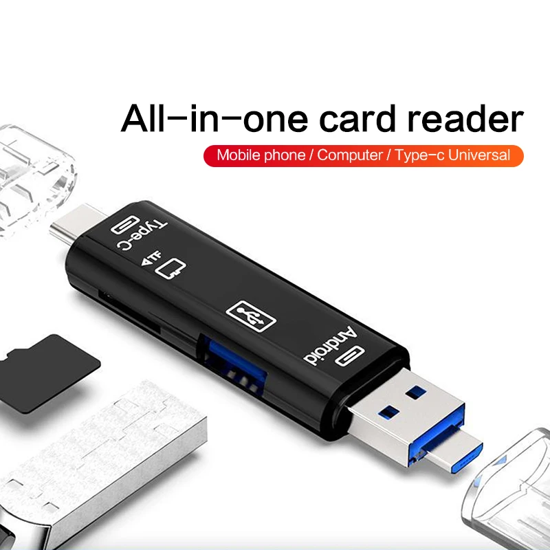 Кардридер USB 3 0 2 в 1 устройство для считывания карт памяти SD/Micro SD TF OTG