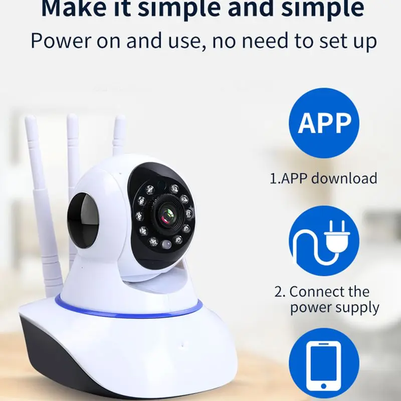

Dome Camera 1080P Pan/Tilt/Zoom Wireless IP Security Surveillance System 360 Degree Night Vision Security camera