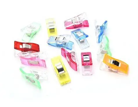 50Pcs High Quality Multicolor Plastic Clips Holder DIY Patchwork Fabric Quilting Craft Sewing Knitting Suspender Clip