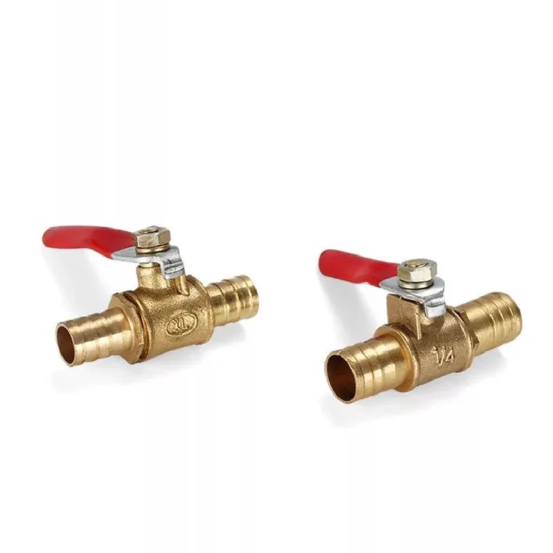 Two Way Brass Pneumatic Shut Off Ball Valve Pipe Fitting Connector Coupler Adapter Tube 6mm 8mm 10mm 12mm airgun valve | Обустройство