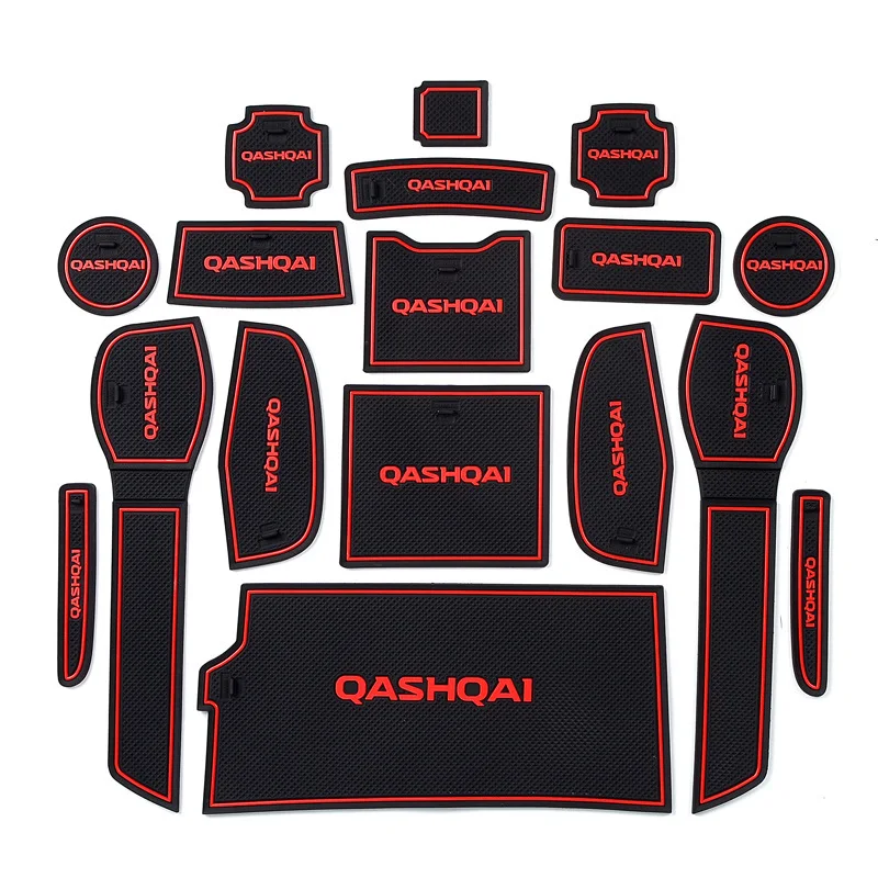 3D резиновый коврик для Nissan QASHQAI слот-коврик для двери чашка Подушка паз коврик Lnterior Противоскользящий коврик автомобильные аксессуары Стайлинг