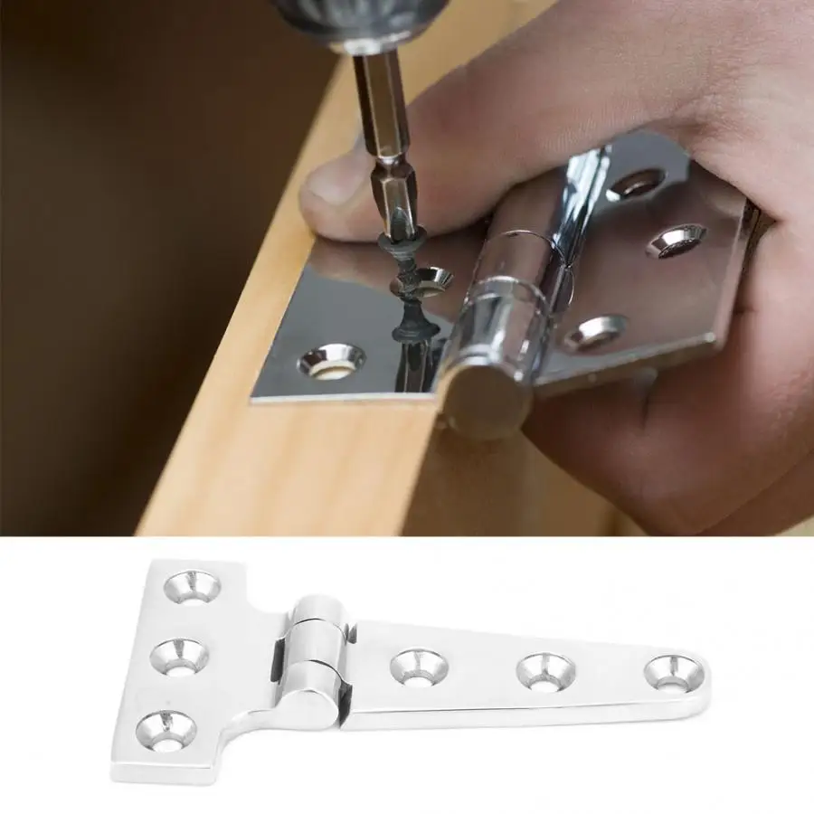 T-Shaped Hinge Stainless Steel Hardware Installation Fittings For Cabinet Glass Door hinges