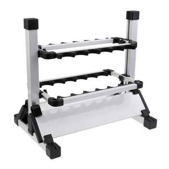

Portable Fishing Rod/Pole Holder Aluminum 12-rod Fishing Rod Rack/Stand