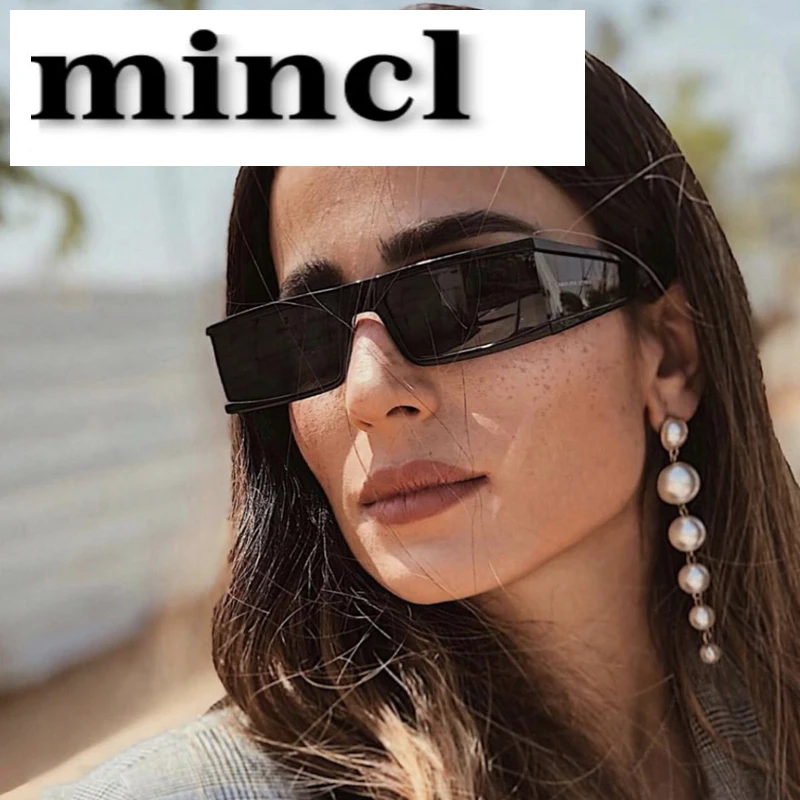 MINCL новые зеркальные Квадратные Солнцезащитные очки для женщин женские новые ветрозащитные очки винтажные для вождения прямоугольные Солнцезащитные очки Мужские NX