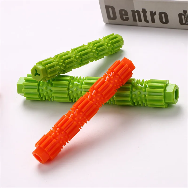 

Dog Chew Toy Funny Dog Interactive Toys Elasticity Stick for Tooth Clean Sticks of Food Leaking Soft Rubber Molar Pet Supplies