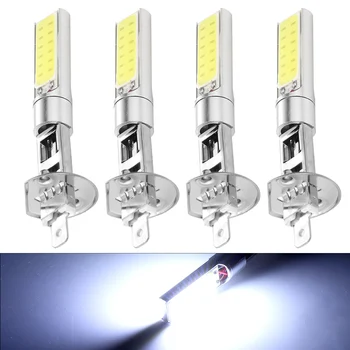 

4pcs Universal high quality H1 6000K LED Fog Lights Headlight White COB LED Headlight Hi/Lo Beam Bulbs Driving Lamps