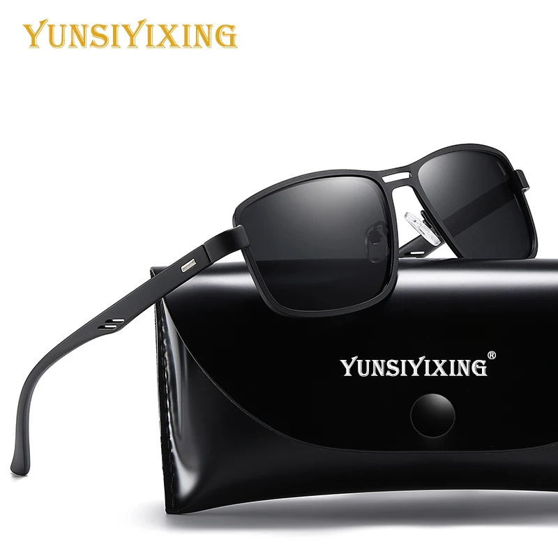 

YSYX Men's Square Polarized Sunglasses TR90 Vintage Glasses Frame UV400 Mirror Travel Driver Men/Women Eyewear gafas de sol 5925
