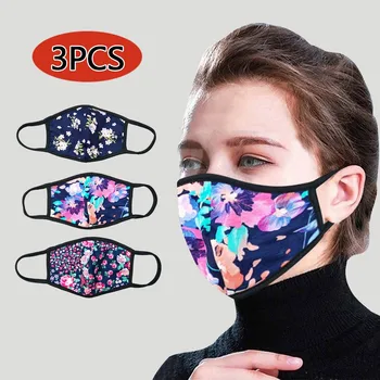 

3PC Adult Masks Outdoor Breathable Face Mask Reuseable Mouth Caps Washable Mouth Mask Cloth Face Shield Protective mascarillas