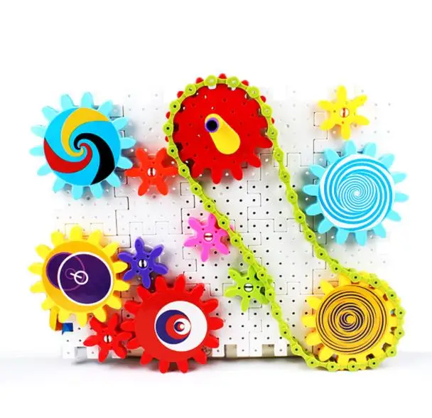 Children's Plastic Building Blocks Toys Gear Blocks Toys Kids DIY Creative Educational Toy for Children Birthday Gift 2