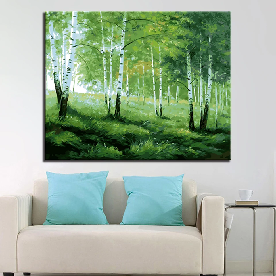 

Shade forest DIY Painting By Numbers Kits Calligraphy Painting Acrylic Paint By Number For Home Decoration A work of art