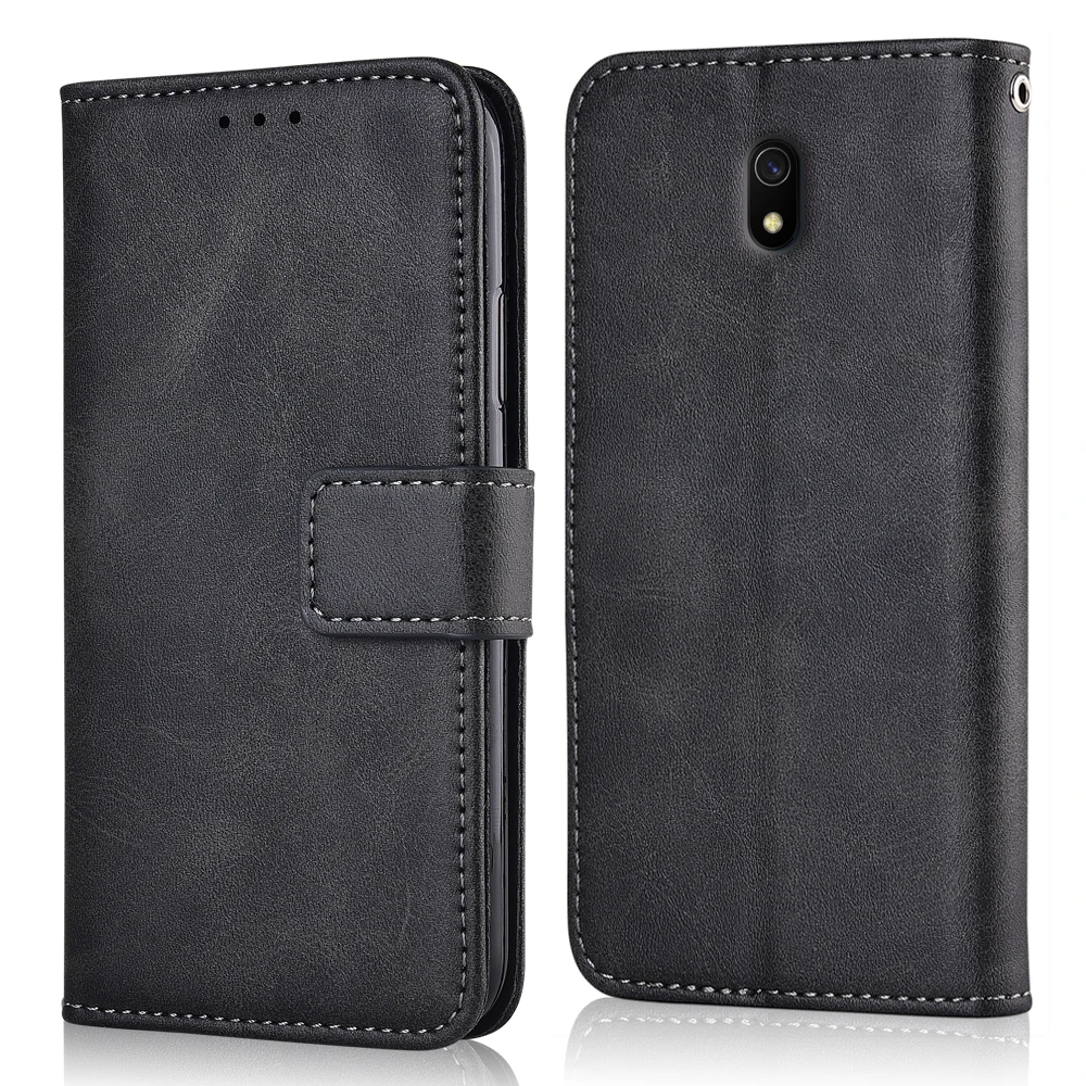niu-Dark Grey Чехол для Redmi 8A, 7A, 6A, Note 7, 8 Pro, чехол, Redmi8, мягкая силиконовая вставка, флип-бумажник, кожаный чехол для Redmi 8, 7, 6, чехол с ремешком - Цвет: niu-Dark Grey