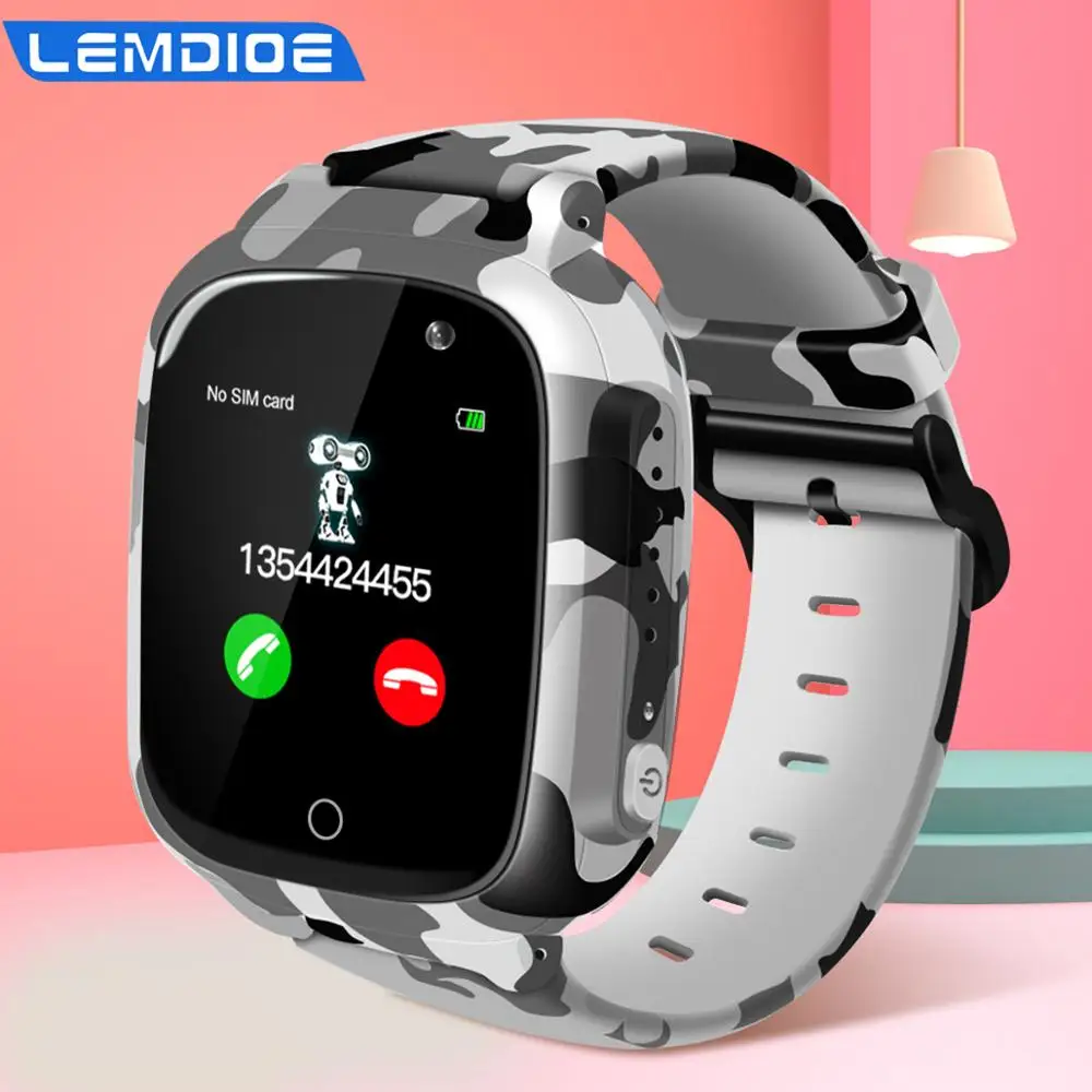 LEMDIOE Новые 600 мАч долгое время в режиме ожидания Детские Смарт часы с gps wifi sos IP67