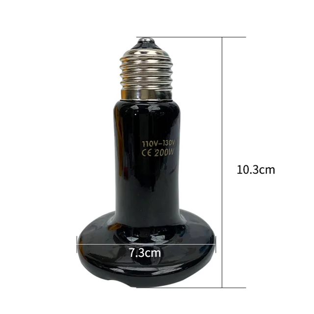 Far Infrared Pet Heating Lamp Ceramic 220V Reptile Turtle Brooder Bulb Heat Emitter Light Bulb 25W 50W 75W 100W 150W 200W 5